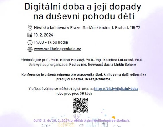 Záznam konference Digitální doba a její dopady na duševní pohodu dětí