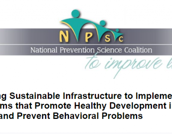 Building Sustainable Infrastructure to Implement Programs that Promote Healthy Development in Our Youth and Prevent Behavioral Problems