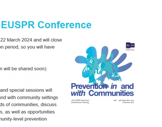 15th EUSPR Conference: “Prevention in and with Communities”