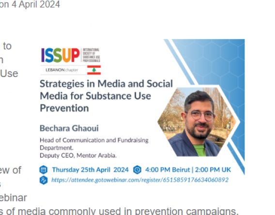 Webinar: Strategies in Media and Social Media for Substance Use Prevention
