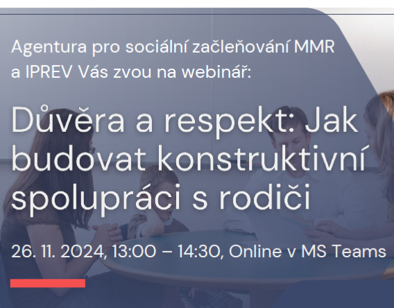 Webinář Důvěra a respekt: jak budovat konstruktivní práci s rodiči