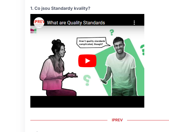 Implementace standardů kvality