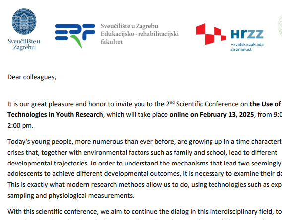 Online konference: Conference on the Use of Modern Technologies in Youth Research