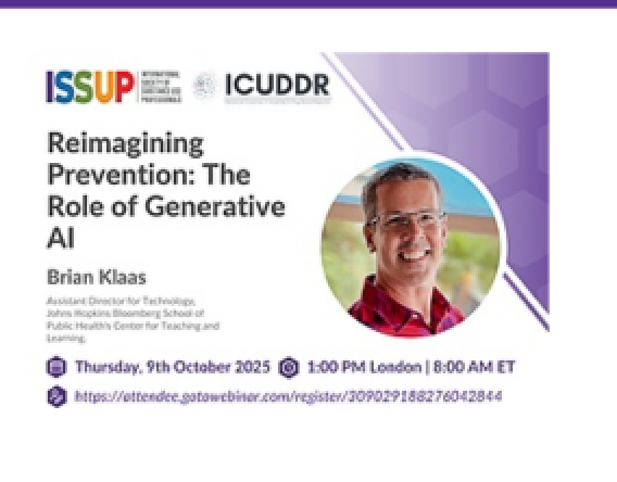 Webinar ISSUP and ICUDDR: Reimagining Prevention: The Role of Generative AI